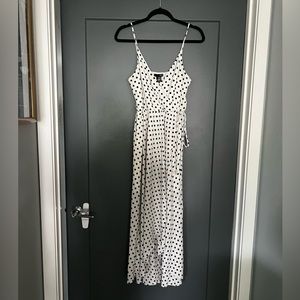 Aqua Polka Dot Midi Dress